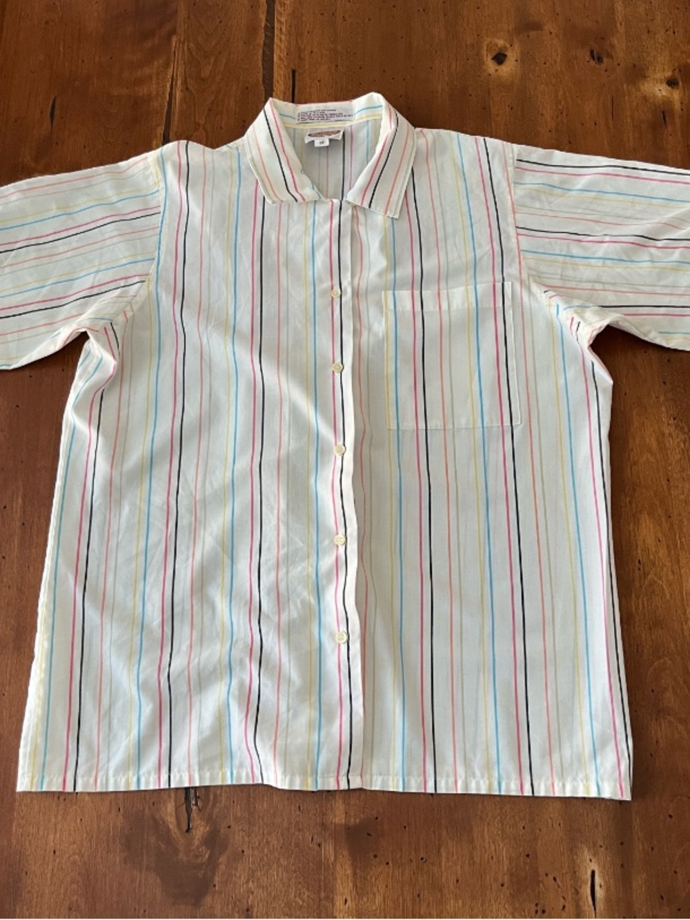 Picket & Post Striped Button Down Short Sleeved Shirt